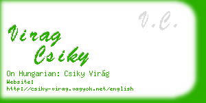 virag csiky business card